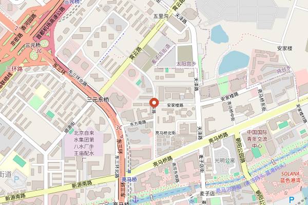 Map showing Latina Brazilian Steakhouse (Liangmaqiao) in Beijing