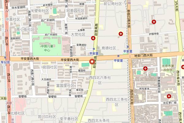 Map showing Man Heng Ji in Beijing