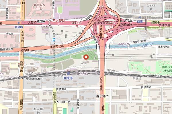 Map showing Rong Cuisine (Baiziwan South Er Road) in Beijing