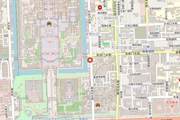 Map showing Siji Minfu (Forbidden City) in Beijing