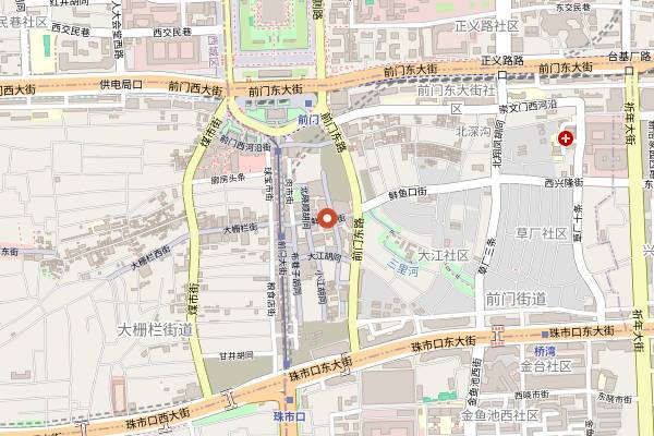 Map showing Tianxingju (Xianyukou) in Beijing