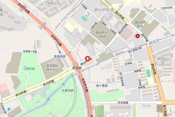 Map showing Changji Haoweixian (Jiuxianqiao) in Beijing