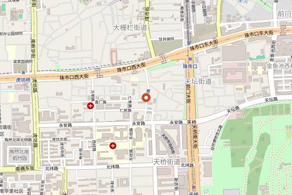 Map showing Gongmenkou Mantou Pu (Founder Store) in Beijing