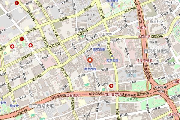 Map showing Goose Island Brewhouse in Shanghai