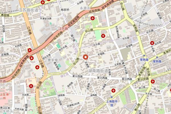 Map showing RAC Cafe Bar in Shanghai