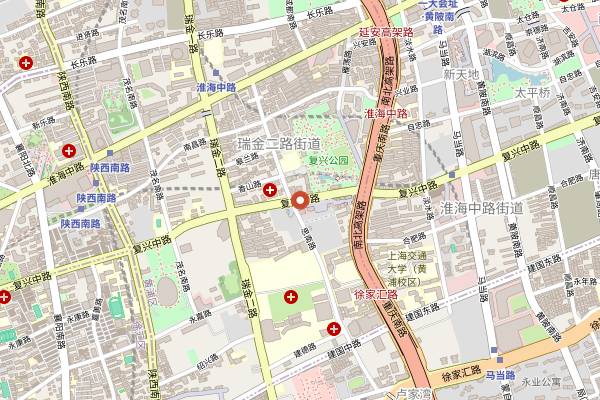 Map showing Sinan Books in Shanghai
