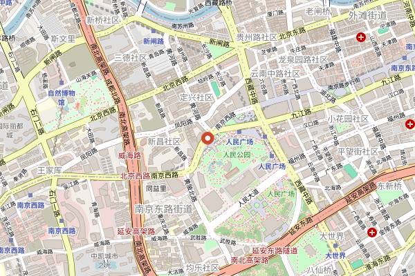 Map showing Deda Western Restaurant in Shanghai