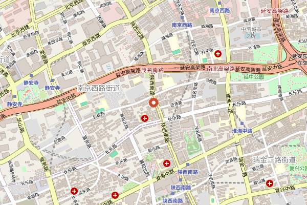 Map showing Easeful Cuisine in Shanghai