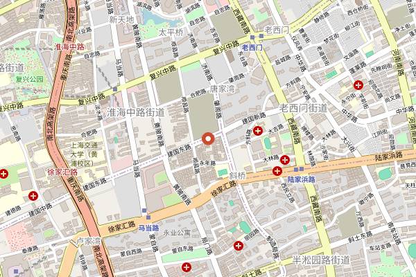 Map showing Garlic Barbecue in Shanghai