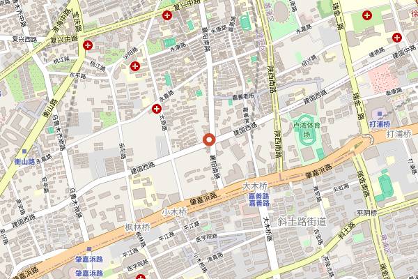 Map showing Jianguo 328 in Shanghai