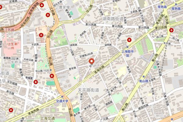 Map showing Sichuan Citizen in Shanghai