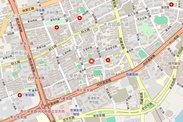 Map showing Canton 8 in Shanghai
