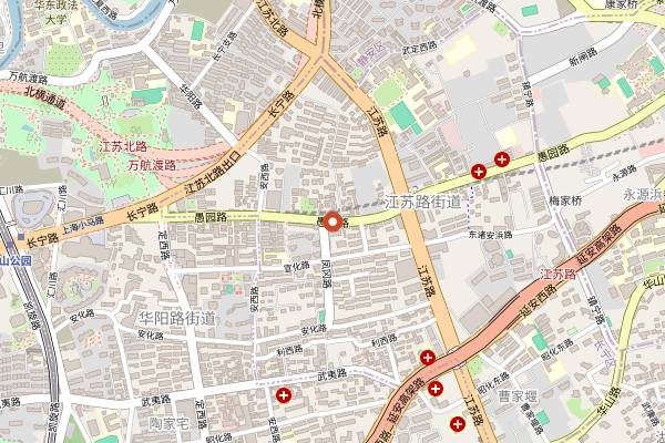 Map showing Fu 1015 in Shanghai