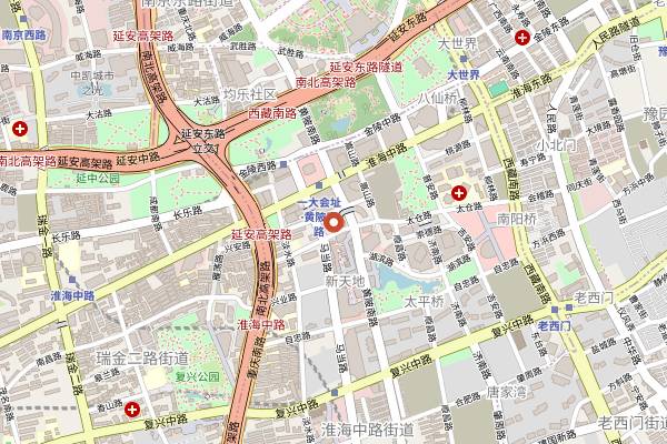 Map showing T'ang Court in Shanghai