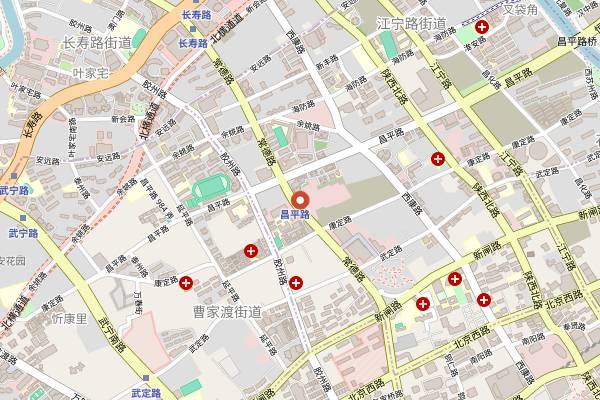 Map showing Yan Gege Vegetarian Restaurant in Shanghai