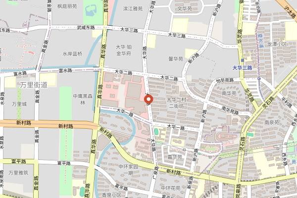 Map showing Dahua Hucheng Night Market in Shanghai
