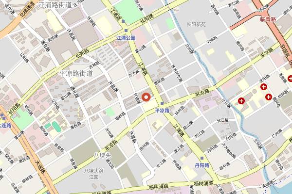 Map showing Daxue Road Night Market in Shanghai