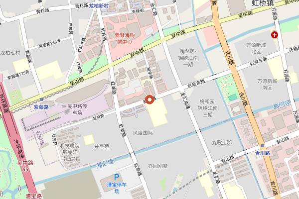 Map showing Seoul Night Market in Shanghai