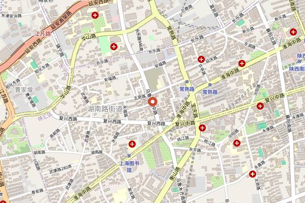 Map showing Wuzhong Market in Shanghai