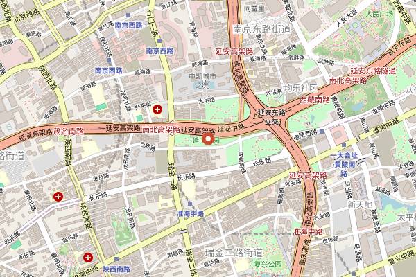 Map showing TAXX in Shanghai