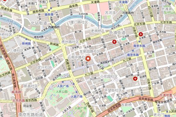 Map showing Lai Lai Xiao Long in Shanghai