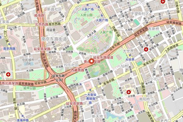 Map showing Lost Heaven on the Bund in Shanghai
