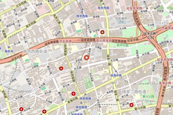 Map showing Lan Xin (Lyceum) in Shanghai