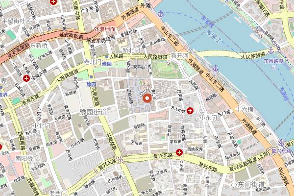 Map showing Nanxiang Steamed Bun in Shanghai