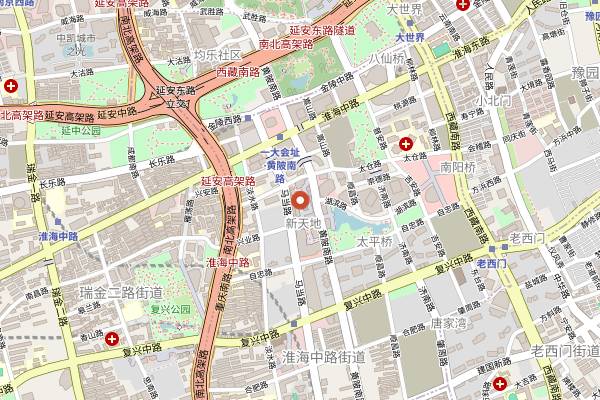 Map showing Polux in Shanghai