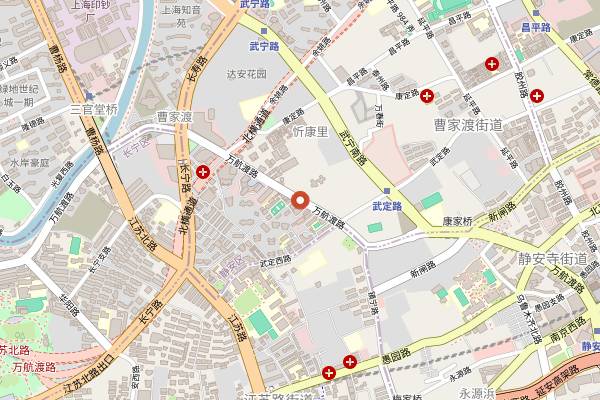 Map showing Auntie Huang Guotie in Shanghai
