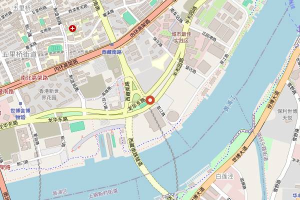 Map showing Hong Yu Fang Guotie in Shanghai