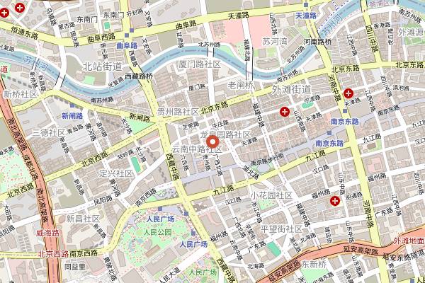 Map showing Kingichi Ramen in Shanghai