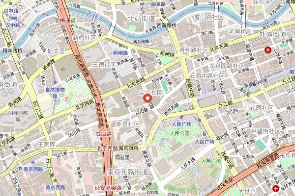 Map showing Yang's Fry-Dumpling in Shanghai