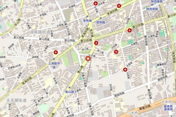 Map showing Mozzarella e Vino in Shanghai
