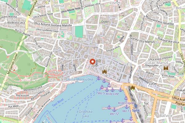 Map showing Bobis Marmontova in Split