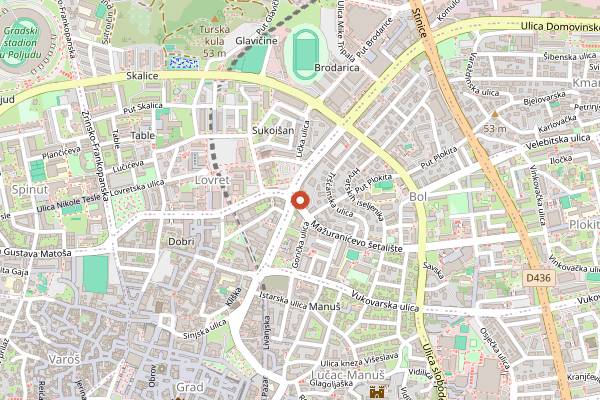 Map showing Pastry shop Dolcemania in Split