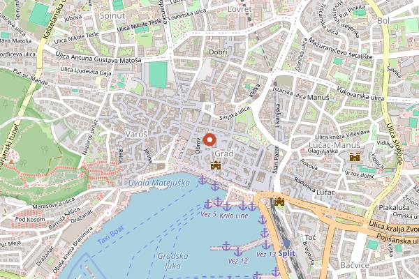 Map showing Bokeria Kitchen & Wine in Split