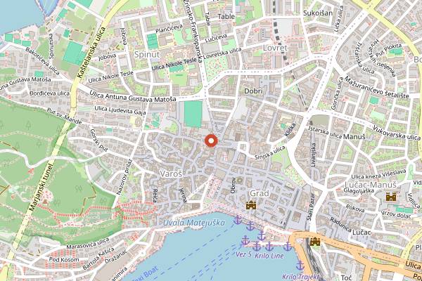 Map showing Leopold's Delicatessen Bar in Split