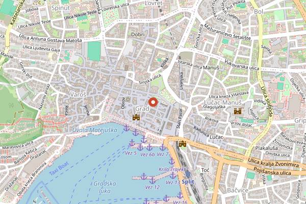Map showing Mandrill Nano-Brewing Co. in Split