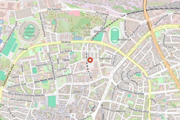 Map showing Kava2 Specialty Coffee in Split