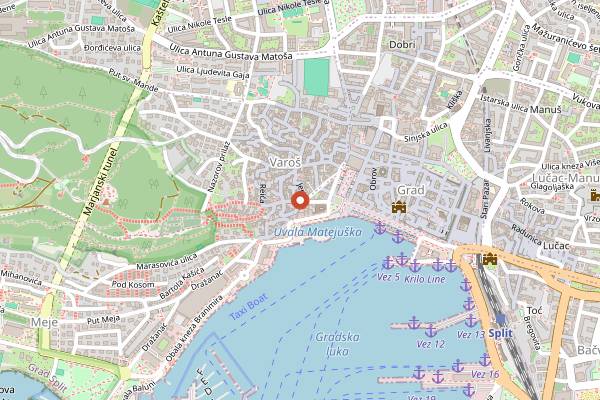 Map showing Konoba i pizzeria Feral in Split