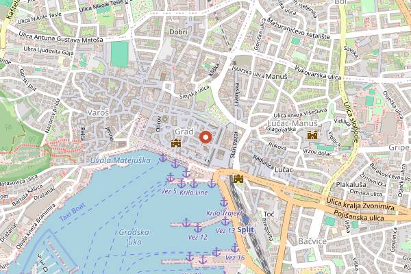 Map showing Konoba Korta in Split