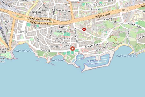 Map showing Movi in Split
