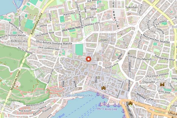 Map showing Tunaholic Fish Bar in Split