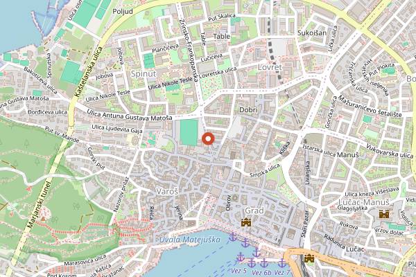 Map showing Stow Coffee Roasters Split in Split