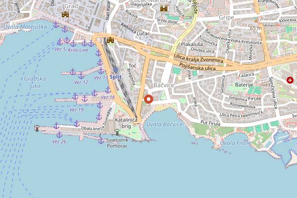 Map showing Soul Kitchen in Split