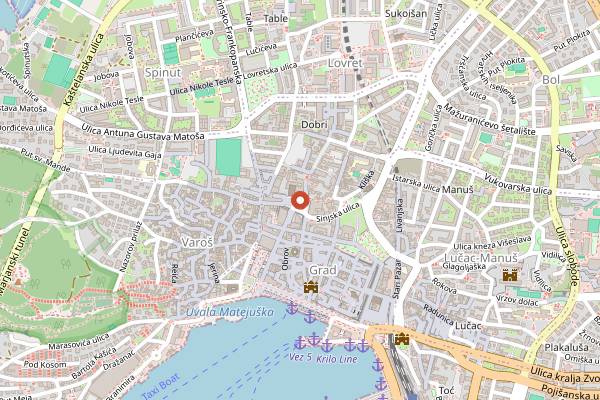 Map showing Theatrum Bar & Food in Split