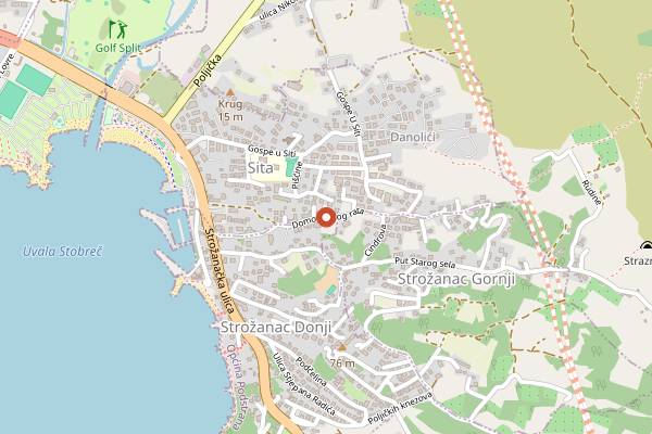 Map showing UpCafe in Split
