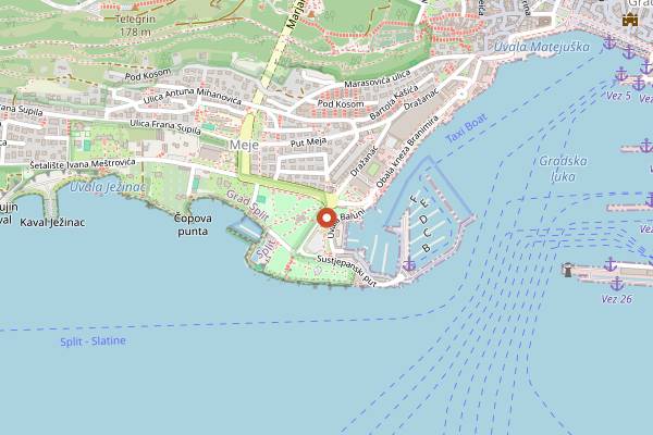 Map showing Split Park Festival in Split