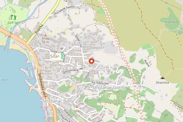 Map showing Konoba Stare Grede in Split
